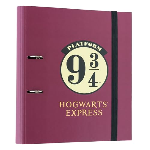 Grupo Erik Ringordner A4 Schmal 2 Ringe Harry Potter Gelis 9 3/4 - Aktenordner - Ringbuch - Büro und Schul Zubehör - Harry Potter Fanartikel von Grupo Erik