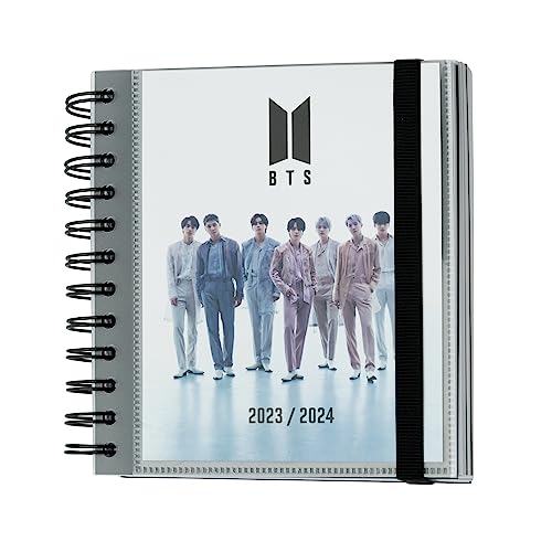 Grupo Erik Schulplaner 2023 2024 BTS Fanartikel - Kalender 2024 Buchkalender Tagesansicht - Planer 2023 2024 Schüler - Einschulung Terminkalender 2023/2024 Ringbuch Hausaufgabenheft BTS Merch von Grupo Erik