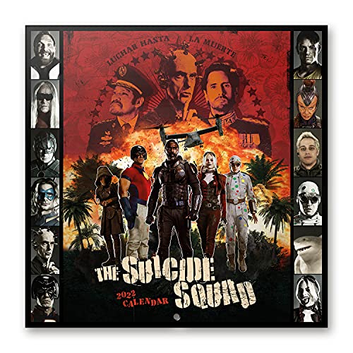 Grupo Erik Suicide Squad Kalender 2022 Wandkalender 2022 Groß für 12 Monate mit Geschenk Poster von Grupo Erik