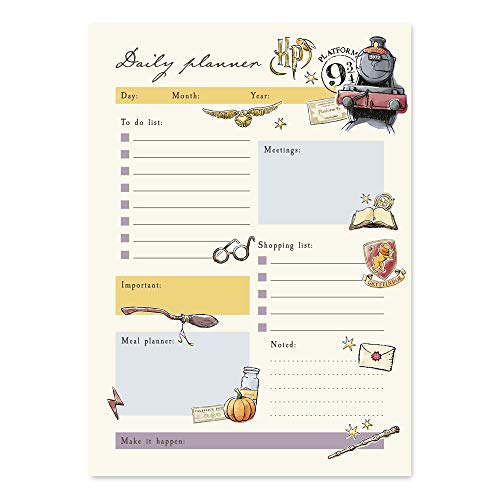 Grupo Erik Tagesplaner Block A5 - Terminplaner A5 Harry Potter- Kalender A5 Planer A5 - Tischkalender ohne datum von Grupo Erik