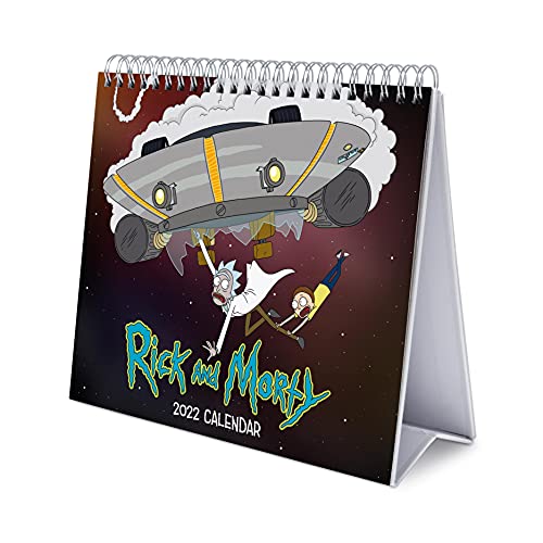 Grupo Erik Tischkalender 2022 -Rick and Morty Kalender 2022 Tischkalender - Tischplaner 2022 Planer 2022 CS22020 Grün von Grupo Erik