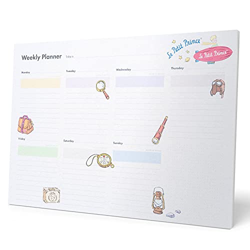 Grupo Erik Wochenplaner Block A3 - Terminplaner A3 der Kleine Prinz Schreibtischunterlage Kinder und Erwachsene - Kalender Planer Tischkalender ohne Datum von Grupo Erik