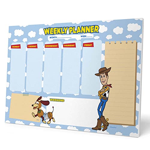 Grupo Erik Wochenplaner Block A4 Kalender Planer Disney Pixar Toy Story - Tischplaner A4 - Tischkalender ohne Datum - Schreibtischunterlage Papier von Grupo Erik