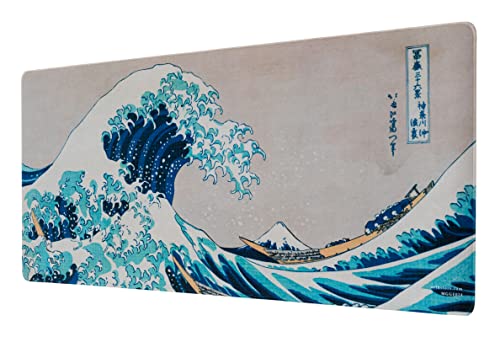 Kokonote XL Mauspad Die Große Welle vor Kanagawa - Gaming Mousepad Japanische Kunst - XXL - Rutschfeste Unterseite, Wasserabweisend und verstärkte Kanten von Grupo Erik