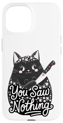 Schwarze Katzen Horror Gothic Halloween Katze Hülle für iPhone 15 Schwarze Katzen Horror Gothic Halloween Katze Hülle für iPhone 15 von Gruselig Unheimliche Katze Halloween Geschenk