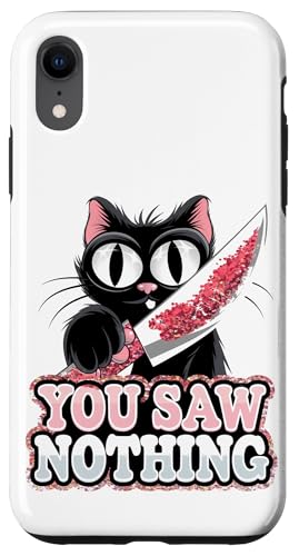 Schwarze Katzen Horror Gothic Halloween Katze Hülle für iPhone XR Schwarze Katzen Horror Gothic Halloween Katze Hülle für iPhone XR von Gruselig Unheimliche Katze Halloween Geschenk