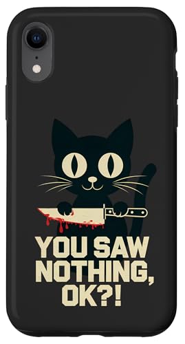 Schwarze Katzen Horror Gothic Halloween Katze Hülle für iPhone XR Schwarze Katzen Horror Gothic Halloween Katze Hülle für iPhone XR von Gruselig Unheimliche Katze Halloween Geschenk