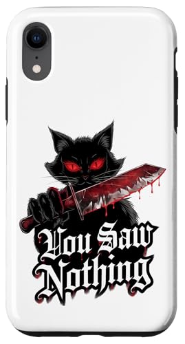 Schwarze Katzen Horror Gothic Halloween Katze Hülle für iPhone XR Schwarze Katzen Horror Gothic Halloween Katze Hülle für iPhone XR von Gruselig Unheimliche Katze Halloween Geschenk