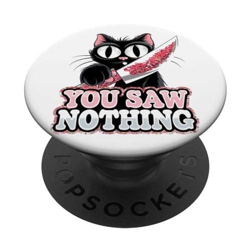 Schwarze Katzen Horror Gothic Halloween Katze PopSockets Klebender PopGrip Schwarze Katzen Horror Gothic Halloween Katze PopSockets Klebender PopGrip von Gruselig Unheimliche Katze Halloween Geschenk