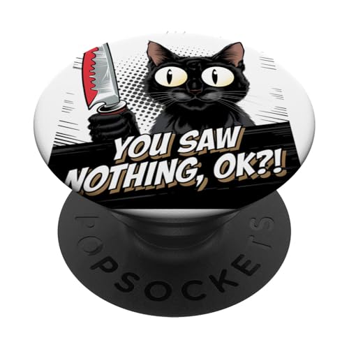 Schwarze Katzen Horror Gothic Halloween Katze PopSockets Klebender PopGrip Schwarze Katzen Horror Gothic Halloween Katze PopSockets Klebender PopGrip von Gruselig Unheimliche Katze Halloween Geschenk