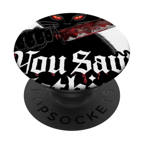 Schwarze Katzen Horror Gothic Halloween Katze PopSockets Klebender PopGrip Schwarze Katzen Horror Gothic Halloween Katze PopSockets Klebender PopGrip von Gruselig Unheimliche Katze Halloween Geschenk