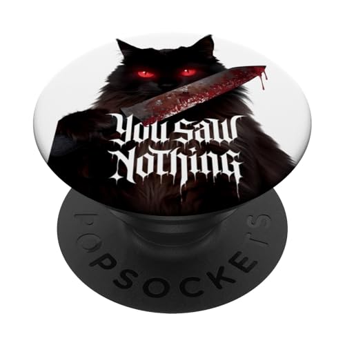 Schwarze Katzen Horror Gothic Halloween Katze PopSockets Klebender PopGrip Schwarze Katzen Horror Gothic Halloween Katze PopSockets Klebender PopGrip von Gruselig Unheimliche Katze Halloween Geschenk