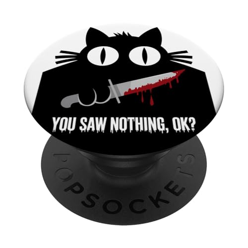 Schwarze Katzen Horror Gothic Halloween Katze PopSockets Klebender PopGrip Schwarze Katzen Horror Gothic Halloween Katze PopSockets Klebender PopGrip von Gruselig Unheimliche Katze Halloween Geschenk