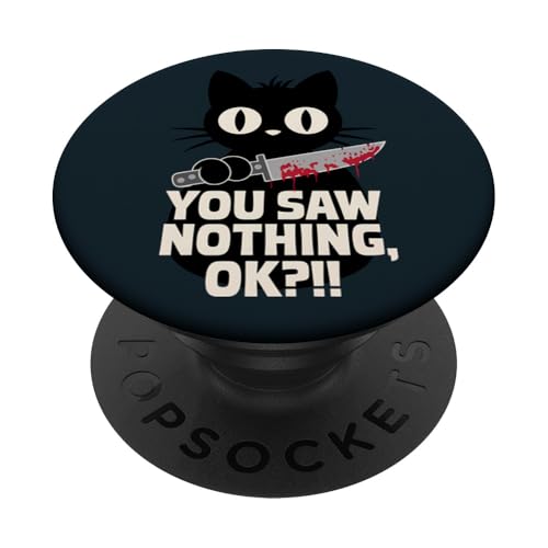 Schwarze Katzen Horror Gothic Halloween Katze PopSockets Klebender PopGrip Schwarze Katzen Horror Gothic Halloween Katze PopSockets Klebender PopGrip von Gruselig Unheimliche Katze Halloween Geschenk