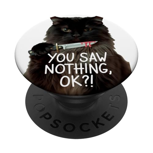 Schwarze Katzen Horror Gothic Halloween Katze PopSockets Klebender PopGrip Schwarze Katzen Horror Gothic Halloween Katze PopSockets Klebender PopGrip von Gruselig Unheimliche Katze Halloween Geschenk