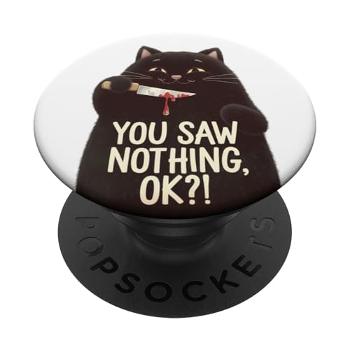 Schwarze Katzen Horror Gothic Halloween Katze PopSockets Klebender PopGrip Schwarze Katzen Horror Gothic Halloween Katze PopSockets Klebender PopGrip von Gruselig Unheimliche Katze Halloween Geschenk