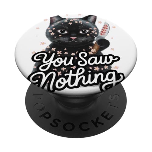 Schwarze Katzen Horror Gothic Halloween Katze PopSockets Klebender PopGrip Schwarze Katzen Horror Gothic Halloween Katze PopSockets Klebender PopGrip von Gruselig Unheimliche Katze Halloween Geschenk