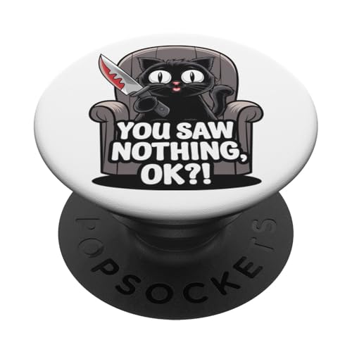 Schwarze Katzen Horror Gothic Halloween Katze PopSockets Klebender PopGrip Schwarze Katzen Horror Gothic Halloween Katze PopSockets Klebender PopGrip von Gruselig Unheimliche Katze Halloween Geschenk