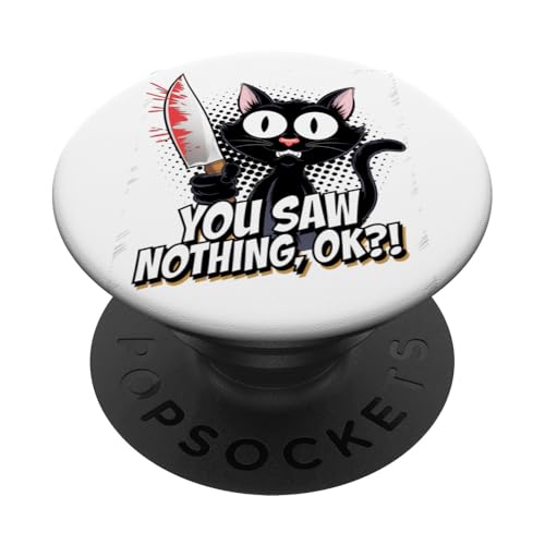 Schwarze Katzen Horror Gothic Halloween Katze PopSockets Klebender PopGrip Schwarze Katzen Horror Gothic Halloween Katze PopSockets Klebender PopGrip von Gruselig Unheimliche Katze Halloween Geschenk