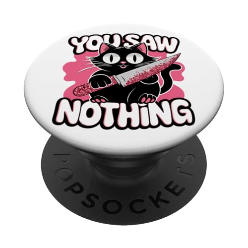 Schwarze Katzen Horror Gothic Halloween Katze PopSockets Klebender PopGrip Schwarze Katzen Horror Gothic Halloween Katze PopSockets Klebender PopGrip von Gruselig Unheimliche Katze Halloween Geschenk