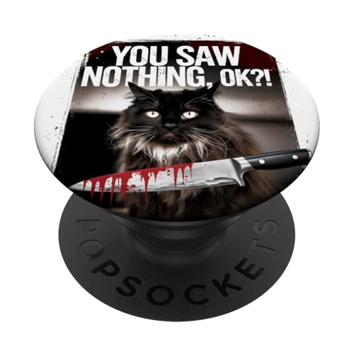 Schwarze Katzen Horror Gothic Halloween Katze PopSockets Klebender PopGrip Schwarze Katzen Horror Gothic Halloween Katze PopSockets Klebender PopGrip von Gruselig Unheimliche Katze Halloween Geschenk
