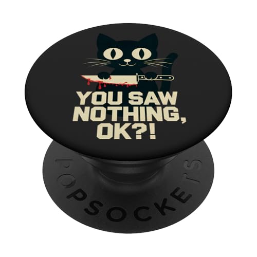Schwarze Katzen Horror Gothic Halloween Katze PopSockets Klebender PopGrip Schwarze Katzen Horror Gothic Halloween Katze PopSockets Klebender PopGrip von Gruselig Unheimliche Katze Halloween Geschenk