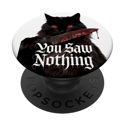 Schwarze Katzen Horror Gothic Halloween Katze PopSockets Klebender PopGrip Schwarze Katzen Horror Gothic Halloween Katze PopSockets Klebender PopGrip von Gruselig Unheimliche Katze Halloween Geschenk