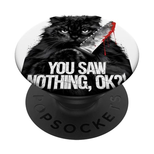 Schwarze Katzen Horror Gothic Halloween Katze PopSockets Klebender PopGrip Schwarze Katzen Horror Gothic Halloween Katze PopSockets Klebender PopGrip von Gruselig Unheimliche Katze Halloween Geschenk