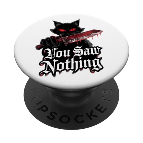 Schwarze Katzen Horror Gothic Halloween Katze PopSockets Klebender PopGrip Schwarze Katzen Horror Gothic Halloween Katze PopSockets Klebender PopGrip von Gruselig Unheimliche Katze Halloween Geschenk
