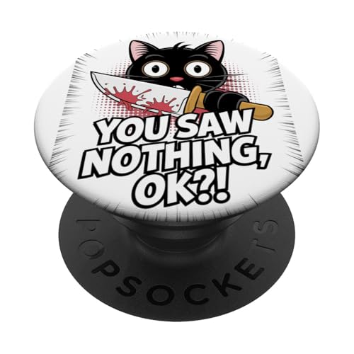 Schwarze Katzen Horror Gothic Halloween Katze PopSockets Klebender PopGrip Schwarze Katzen Horror Gothic Halloween Katze PopSockets Klebender PopGrip von Gruselig Unheimliche Katze Halloween Geschenk