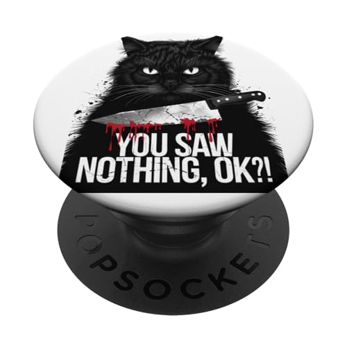 Schwarze Katzen Horror Gothic Halloween Katze PopSockets Klebender PopGrip Schwarze Katzen Horror Gothic Halloween Katze PopSockets Klebender PopGrip von Gruselig Unheimliche Katze Halloween Geschenk