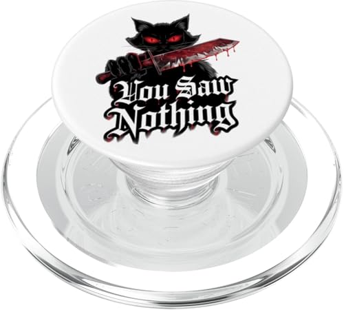 Schwarze Katzen Horror Gothic Halloween Katze PopSockets PopGrip für MagSafe von Gruselig Unheimliche Katze Halloween Geschenk