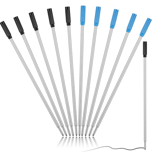10 Stück Kugelschreiberminen,Kugelschreiberminen Großraumminen Metall Ersatzminen, Für Viele Kugelschreiberschwarz Und Blau, 10 Stücke von Gsedaox