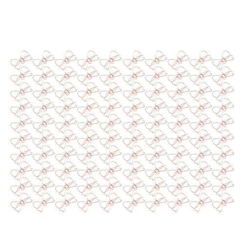 100pcs niedliche Papierklammern, Bogenform Nicht -Skid -Papier -Organisator -Drahtpapierklemmen mit klarer Schachtel für Büroversorgungen Schule Babyparty Hochzeitseinladungen (Rose Gold) von Gsycle