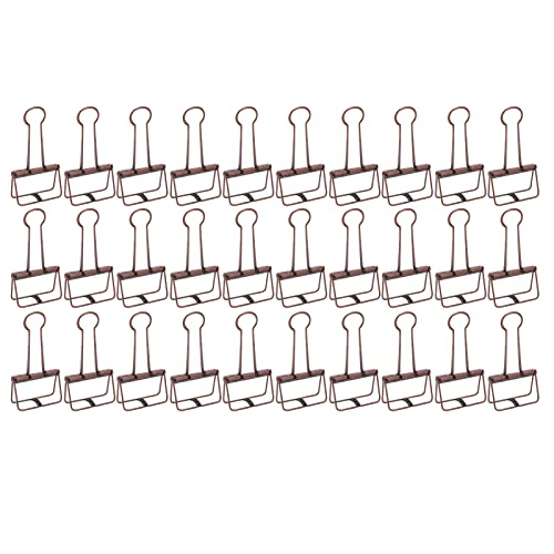 30pcs Drahtklammern, 2 Zoll Metallfalten Klemmpapier Clips für Papierkram nähen Handwerk Kinder Lehrer Futterpakete (Kupferfarbe) von Gsycle