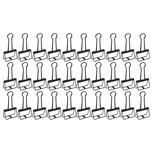 30pcs Drahtklammern, 2 Zoll Metallfalten Klemmpapier Clips für Papierkram nähen Handwerk Kinder Lehrer Futterpakete (Schwarz) von Gsycle