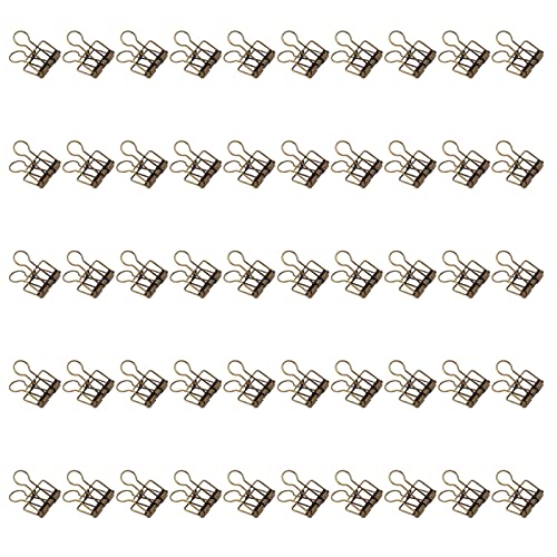 50pcs Hohlpapier Clips, 32 mm Metall mittelgroße Büroklammerpapier Organizer für Papierkram nähen Handwerk Kinder Lehrer Futterpakete (Alte Bronze) von Gsycle