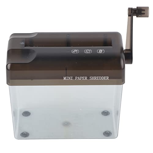 Handbuch Papier Shredder, tragbare kompakte Struktur Einfacher Betrieb Handkurbel Shredder Mini Dokumente Papierschneidwerkzeug für Office Desktop Home (Grau) von Gsycle