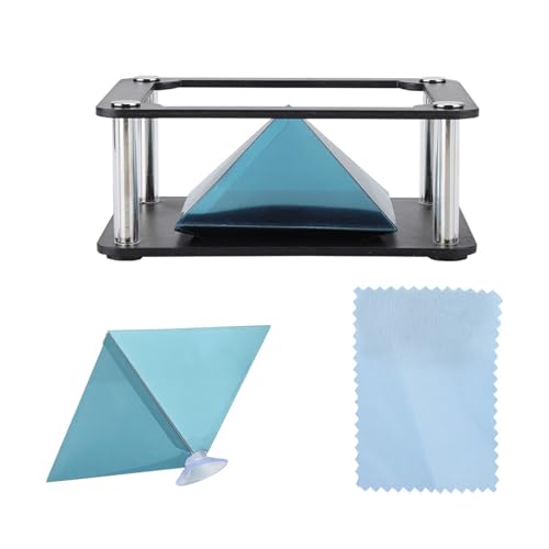 Hologramm-Projektor, 3D-Hologramm-Display-Ständer, Mobiler Projektor Für Telefon, 3,5 Bis 6 Zoll, Mobiles Smartphone, Holografische Display-Ständer(Zylindrischer Stil) von Gsycle