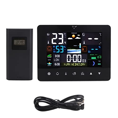 Home Wetterstation, farbenfrohe Touchscreen Digitale Temperatur und Feuchtigkeitsmonitor -Prognosestation für Innenhäuser im Freien im Freien Home Wetterstation, farbenfrohe Touchscreen Digitale Temperatur und Feuchtigkeitsmonitor -Prognosestation für Innenhäuser im Freien im Freien von Gsycle