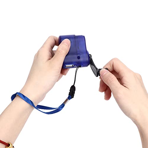 USB-Handkurbel-Handy-Ladegerät, tragbarer Handkurbel-Generator, Hand-Power-USB-Ladegerät, Handy-Notfall-Ladegerät für Outdoor-Wandern, Camping (Blau) von Gsycle