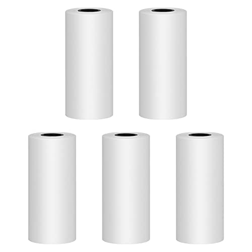 GuKKK 5 Rollen Druckpapier für Kinderkamera, Weiß Thermopapier Fotodruckerpapier, Sofortdruck Thermopapier, Nachfüllpapier für Kinderkamera(57mm * 25mm * 4m / 2,24Zoll * 0,98Zoll * 157,4Zoll) von GuKKK