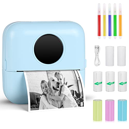 GuKKK Mini Drucker, Mobiler Fotodrucker, Tragbarer, Wireless Thermodrucker, Smartphone Bluetooth, für Lernhilfe,Lernnotizen, Notizen, Journal, Liste (A) von GuKKK