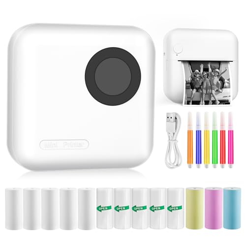 GuKKK Mini Drucker, Mobiler Fotodrucker, Tragbarer Mini Fotodrucker, Wireless Fotodrucker Thermodrucker, Smartphone Bluetooth Drucker, für Lernhilfe,Lernnotizen, Journal, Notizen, Journal GuKKK Mini Drucker, Mobiler Fotodrucker, Tragbarer Mini Fotodrucker, Wireless Fotodrucker Thermodrucker, Smartphone Bluetooth Drucker, für Lernhilfe,Lernnotizen, Journal, Notizen, Journal von GuKKK