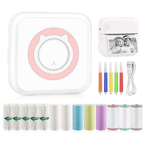 GuKKK Mini Drucker, Mobiler Fotodrucker, Tragbarer Mini Fotodrucker, Wireless Fotodrucker Thermodrucker, Smartphone Bluetooth Drucker, für Lernhilfe,Lernnotizen, Journal, Notizen, Journal GuKKK Mini Drucker, Mobiler Fotodrucker, Tragbarer Mini Fotodrucker, Wireless Fotodrucker Thermodrucker, Smartphone Bluetooth Drucker, für Lernhilfe,Lernnotizen, Journal, Notizen, Journal von GuKKK
