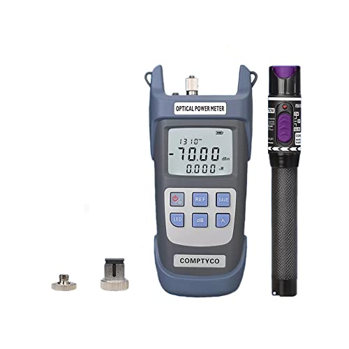 2-in-1 FTTH Glasfaser Tool Kit Glasfaser-Leistungsmesser-70 +10 dBm und 30 mW Visual Fault Locator Glasfaser-Teststift, Visuelle Fehlersuche 30KM (Blau+Lila) von Guakiili