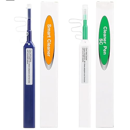Guakiili 2 Stück Glasfaserreiniger, optischer Reinigungsstift 2,5 mm für SC/FC/ST, LC/MU 1,25 mm Ein-Klick-Reinigungsfaser-Reinigungswerkzeuge, optisches intelligentes Reinigungswerkzeug Guakiili 2 Stück Glasfaserreiniger, optischer Reinigungsstift 2,5 mm für SC/FC/ST, LC/MU 1,25 mm Ein-Klick-Reinigungsfaser-Reinigungswerkzeuge, optisches intelligentes Reinigungswerkzeug von Guakiili