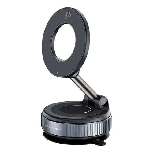Guangcailun Vakuum Saughalter für magnetischen Telefonhalter mit Multi Winkel Rotation Aluminiumlegierungshalter faltbar stark magnetisch, Schwarz Guangcailun Vakuum Saughalter für magnetischen Telefonhalter mit Multi Winkel Rotation Aluminiumlegierungshalter faltbar stark magnetisch, Schwarz von Guangcailun
