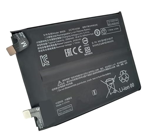 GZXQBHBATT Generic Ersatz Akku Kompatibel mit BM58 Mi 11T Pro 2107113SG 2107113SI Mi 11T 21081111RG 2ICP6/33/84 Mobile Phone 7.74V,2500mAh GZXQBHBATT Generic Ersatz Akku Kompatibel mit BM58 Mi 11T Pro 2107113SG 2107113SI Mi 11T 21081111RG 2ICP6/33/84 Mobile Phone 7.74V,2500mAh von Guangzhou Xuqibaihuojingpin Co.,Ltd