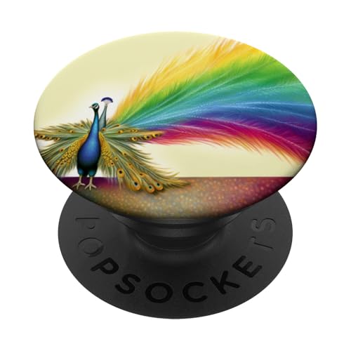 Farbenfroher Regenbogen PopSockets Klebender PopGrip von Guaripete